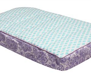 Bacati - Paisley Floral Quilted Changing Pad Cover (Lilac/Purple/Aqua Leaves)