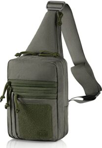 m-tac tactical bag shoulder chest pack with sling for concealed carry of handgun (olive)