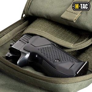 M-Tac Tactical Bag Shoulder Chest Pack with Sling for Concealed Carry of Handgun (Olive)
