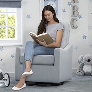 Delta Children Kenwood Glider Swivel Rocker Chair, Light Blue