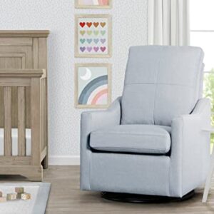 Delta Children Kenwood Glider Swivel Rocker Chair, Light Blue