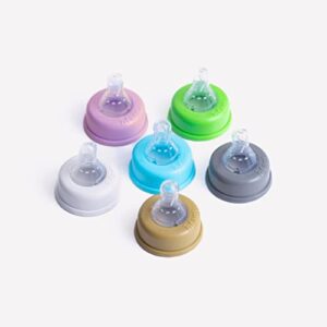 nfant | Slow Flow Nipple, Purple (6ml/min), 4-Pack