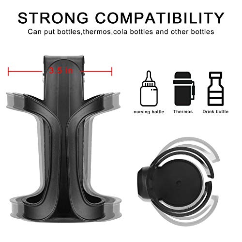 Accmor Stroller Cup Holder, Bike Cup Holder, 360 Degree Rotatable Cup Holder for Stroller, Bike, Wheelchair, Walker, Scooter, Universal Cup Holder for Uppababy Strollers, 2 Pack