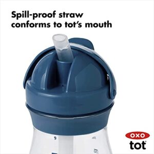 OXO Tot Transitions Straw Cup, 9 oz, Navy, Pack of 1