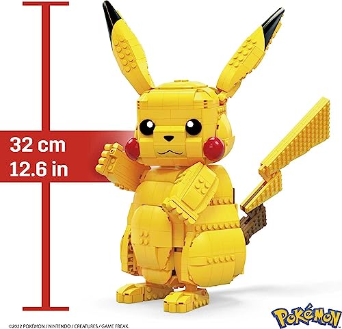 MEGA Pokémon Action Figure Building Toy Set for Kids, Jumbo Pikachu with 806 Pieces, 12 Inches Tall, Age 8+ Years Old Gift Idea (Amazon Exclusive)