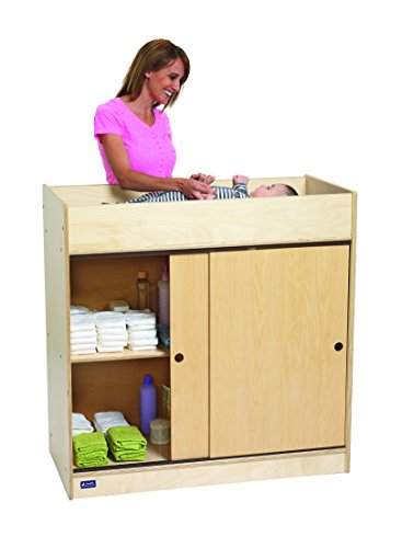 Children's Factory Angeles Value Line Changing Table, ANG9039, Baby Diaper Changing Station, Infant Storage Organization for Daycare, Nursery or Preschool, Pad Included