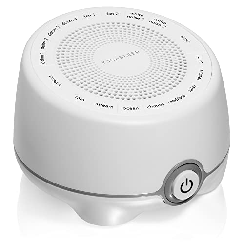 Yogasleep Whish White Noise Sound Machine, 16 Natural & Soothing Sounds, Volume Control for Baby & Adults, Get Office Privacy, Concentration, Sleep Aid, Compact for Easy Travel, Essentials for Nursery