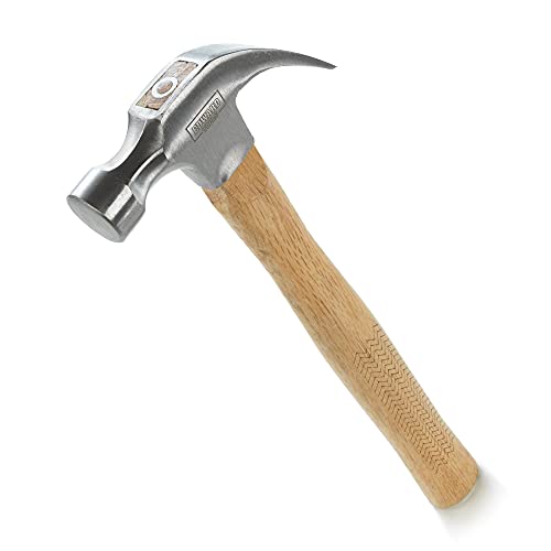 Edward Tools Oak Claw Hammer 16 oz - Heavy Duty All Purpose Hammer - Forged Carbon Steel Head - Etched Solid Oak Handle for more durability and grip (1)