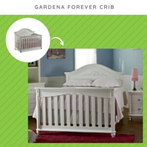 Full-Size Conversion Kit Bed Rails #1216 for Pali Cribs | Multiple Finishes Available (White)