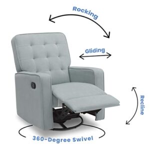 Delta Children Gavin Recliner Glider Swivel Chair Featuring LiveSmart Fabric by Culp - Stain-Resistant, Repels Moisture, Kid & Pet-Friendly Fabric, Mist