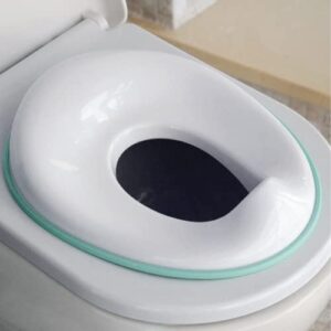 potty training seat for boys and girls, fits round & oval toilets, non-slip with splash guard, includes free storage hook - jool baby