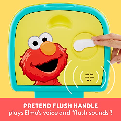 Sesame Street Elmo Hooray! 3-in-1 Potty Chair, Toilet Trainer, and Step Stool, Pretend Flush Handle, Gender Neutral Toddler Potty for Boys & Girls - Blue