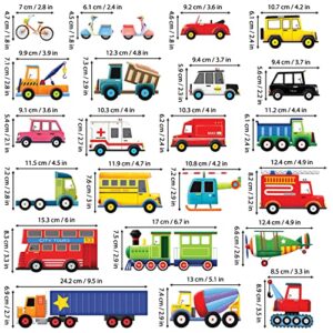 DECOWALL DS-8004 Transports Kids Wall Stickers Wall Decals Peel and Stick Removable for Kids Nursery Bedroom Living Room (Small) décor