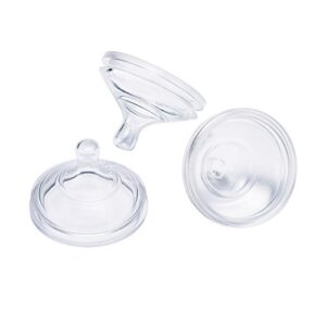 boon nursh silicone replacement nipple, air-free feeding, stage 1 slow flow, birth and up (pack of 3)