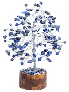 lapis lazuli crystal tree of life - handmade gemstone tree, chakra tree of life, money tree, feng shui decor, spiritual gift, healing crystal tree, artificial tree, bonsai tree, crystal decoration