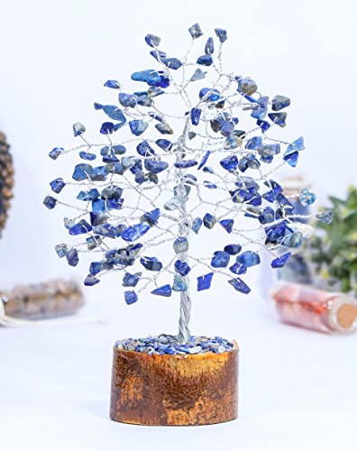 Lapis Lazuli Crystal Tree of Life - Handmade Gemstone Tree, Chakra Tree of Life, Money Tree, Feng Shui Decor, Spiritual Gift, Healing Crystal Tree, Artificial Tree, Bonsai Tree, Crystal Decoration