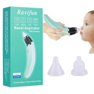 baby nasal aspirator, electric snot sucker nose mucus cleaner for newborns and toddlers, rechargeable automatic booger sucker for babies with 5 levels suction