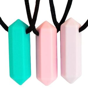 Tilcare Chew Chew Sensory Necklace – Best for Kids or Adults That Like Biting - Perfectly Textured Silicone Chew Necklaces