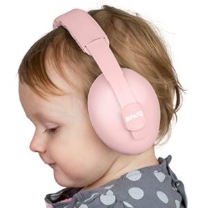 Snug Baby Earmuffs, Best Toddler & Infant Hearing Protection Ages 0-2+ Ear Protection for Babies (Pink)