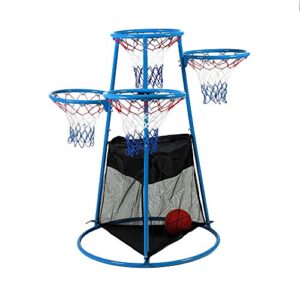 children’s factory, afb7950, angeles 4-rings basketball hoops with storage bag, blue, toddler and kids indoor – outdoor preschool & daycare mini hoops