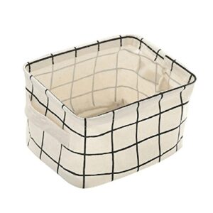 yjydada foldable storage bin closet toy box container organizer fabric basket,20x15 x12cm/7.9x5.9x4.72 inches (white)