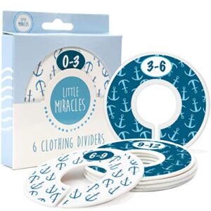 baby closet size dividers - nautical nursery closet dividers for baby clothes - dividers by month for baby boy nursery decor - baby closet dividers for clothing racks - [nautical]