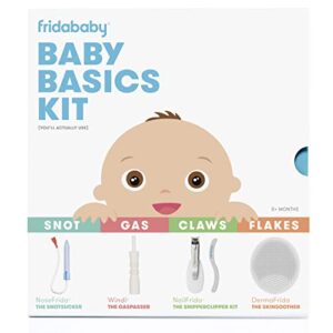 baby basics kit by fridababy |includes nosefrida, nailfrida, windi, dermafrida + silicone carry case