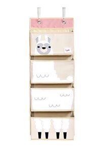 3 sprouts hanging wall organizer- storage for nursery and changing tables, llama