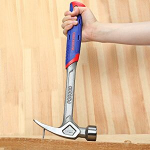 WORKPRO Claw Hammer, 20 Oz, One-piece Forged Framing Hammer with Magnetic Nail Holder, Nailing Hammer, Air Cushion Handle for Antivibration