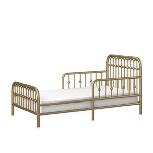 little seeds monarch hill ivy metal toddler bed, gold
