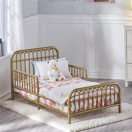 Little Seeds Monarch Hill Ivy Metal Toddler Bed, Gold