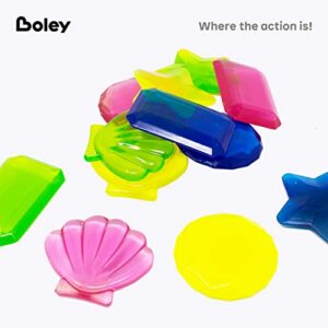 Boley Dive Gems Swim Toys - 12 Pk Sinking Swimming Pool Toys for Kids - Pool Diving Toys, Water Games & Bath Toys for Toddlers