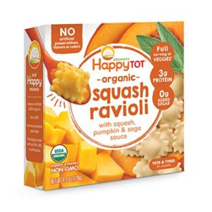 happy tot organics love my veggies bowl, squash ravioli with squash, pumpkin & sage sauce, 4.5 ounce pouch (pack of 8) packaging may vary