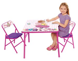 fancy nancy activity table set with 2 chairs, pink