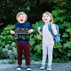 Pearhead Photosharing Chalkboard Signs, Perfect to Commemorate the First and Last Day of School, 2 Chalkboard Signs for School Celebrations and Milestones, 2 Count (Pack of 1) Packaging may vary