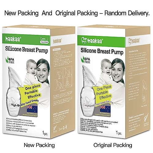 haakaa Manual Breast Pump for Breastfeeding 4oz/100ml