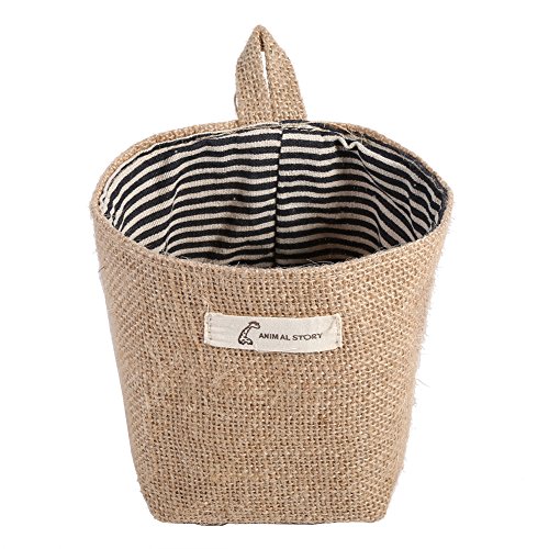 Fdit Hanging Flower bag Home Gadget Storage Organizer Bag (Blue Stripe) (3.94x3.94x5.12inches)