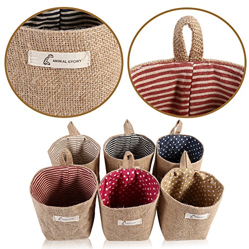 Fdit Hanging Flower bag Home Gadget Storage Organizer Bag (Blue Stripe) (3.94x3.94x5.12inches)