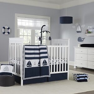 Nautica Kids Nursery Separates Super Soft Changing Pad Cover, Navy & Light Blue Anchor