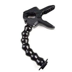 bestyu black jaws flex clamp mount holder with adjustable neck for gopro hero 4 3+ 3 2 1