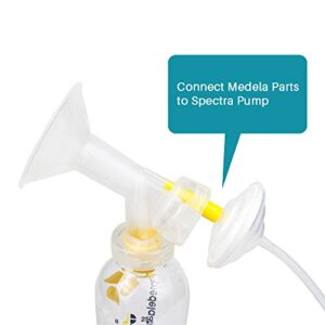 PumpMom Backflow Adapter for Spectra S1, Spectra S2 Pump to Use Most Medela Flanges and Bottles; Connects Between Medela Breastshield and Spectra Backflow Protector (Pumpmom Flange Adapter)