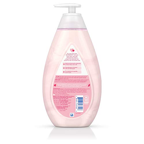 Johnson's Baby Body Moisture Wash for Gentle Baby Skin Care, Sulfate-Free, Tear-Free, Hypoallergenic Baby Wash, 27.1 fl. oz