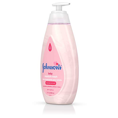 Johnson's Baby Body Moisture Wash for Gentle Baby Skin Care, Sulfate-Free, Tear-Free, Hypoallergenic Baby Wash, 27.1 fl. oz