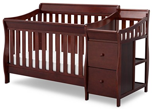 Full-Size Conversion Kit Bed Rails for Delta Children's Bentley Cribs | Multiple Finishes Available (Black Cherry Espresso)