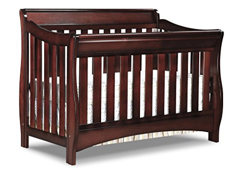 Full-Size Conversion Kit Bed Rails for Delta Children's Bentley Cribs | Multiple Finishes Available (Black Cherry Espresso)