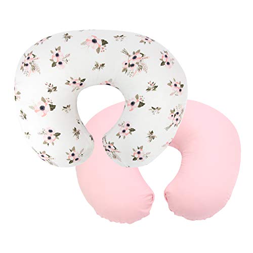 TILLYOU Nursing Pillow Cover - Egypt Cotton Care for Baby Boy Girl,Breathable Nursing Slipcover,Feeding Position Support