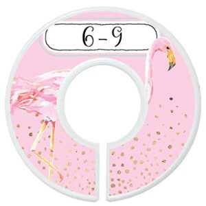 Mumsy Goose Nursery Closet Dividers Baby Girl Clothes Dividers Floral Flamingoes