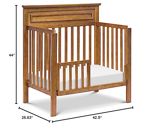 DaVinci Autumn 4-in-1 Convertible Mini Crib in Chestnut, Greenguard Gold Certified