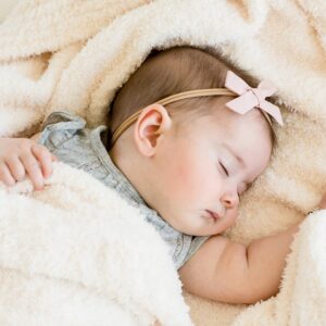 SARANONI Bamboni Luxury Bamboo Baby Blanket (Mini (15"x20"), Ivory)