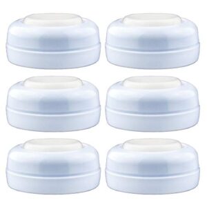 maymom screw lids aka travel caps with rewritable sealing disc compatible with avent, maymom wide mouth bottles; cap replace avent natural bottle sealing ring and sealing disc, 6pcs. (blue)